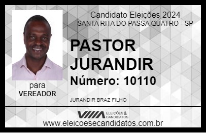 Candidato PASTOR JURANDIR 2024 - SANTA RITA DO PASSA QUATRO - Eleições