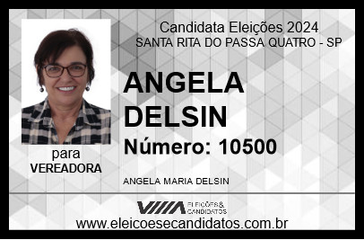 Candidato ANGELA DELSIN 2024 - SANTA RITA DO PASSA QUATRO - Eleições