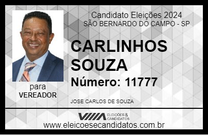 Candidato CARLINHOS SOUZA 2024 - SÃO BERNARDO DO CAMPO - Eleições