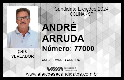 Candidato ANDRÉ ARRUDA 2024 - COLINA - Eleições