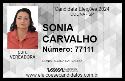 Candidato SONIA CARVALHO 2024 - COLINA - Eleições