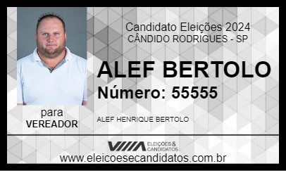 Candidato ALEF BERTOLO 2024 - CÂNDIDO RODRIGUES - Eleições