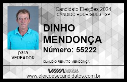 Candidato DINHO MENDONÇA 2024 - CÂNDIDO RODRIGUES - Eleições