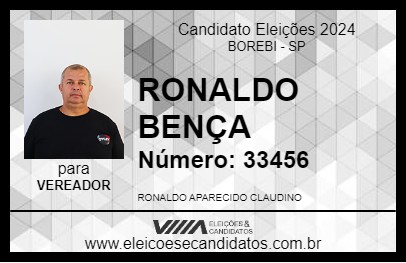 Candidato RONALDO BENÇA 2024 - BOREBI - Eleições