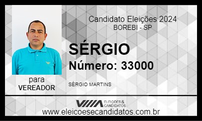 Candidato SÉRGIO 2024 - BOREBI - Eleições