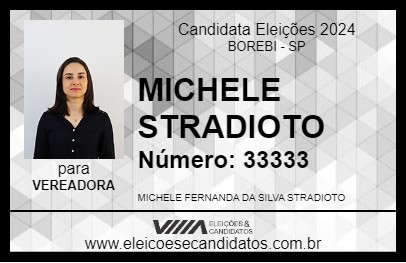 Candidato MICHELE STRADIOTO 2024 - BOREBI - Eleições