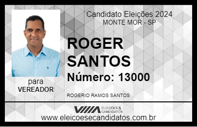 Candidato ROGER SANTOS 2024 - MONTE MOR - Eleições