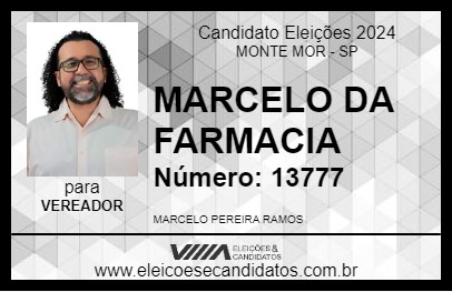 Candidato MARCELO FARMACÊUTICO 2024 - MONTE MOR - Eleições