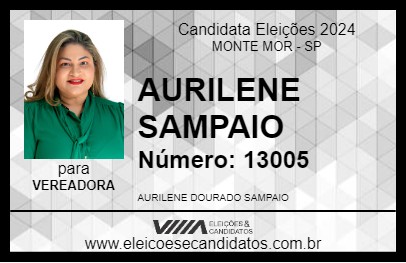 Candidato AURILENE SAMPAIO 2024 - MONTE MOR - Eleições