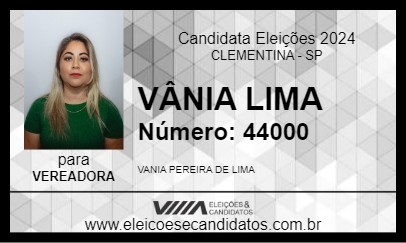 Candidato VÂNIA LIMA 2024 - CLEMENTINA - Eleições