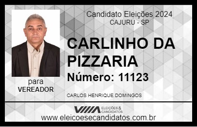 Candidato CARLINHO DA PIZZARIA 2024 - CAJURU - Eleições