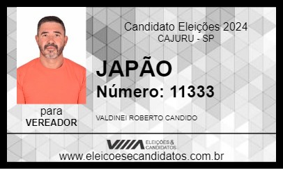 Candidato JAPÃO 2024 - CAJURU - Eleições