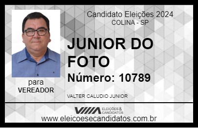 Candidato JUNIOR DO FOTO 2024 - COLINA - Eleições