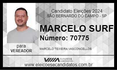 Candidato MARCELO SURF 2024 - SÃO BERNARDO DO CAMPO - Eleições