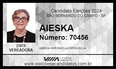 Candidato AIESKA 2024 - SÃO BERNARDO DO CAMPO - Eleições