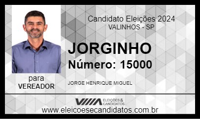 Candidato JORGINHO 2024 - VALINHOS - Eleições