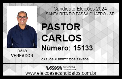 Candidato PASTOR CARLOS 2024 - SANTA RITA DO PASSA QUATRO - Eleições