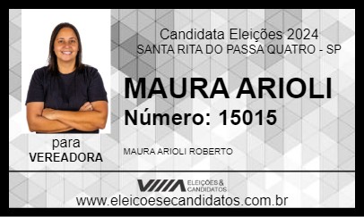 Candidato MAURA ARIOLI 2024 - SANTA RITA DO PASSA QUATRO - Eleições