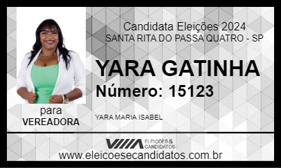 Candidato YARA GATINHA 2024 - SANTA RITA DO PASSA QUATRO - Eleições