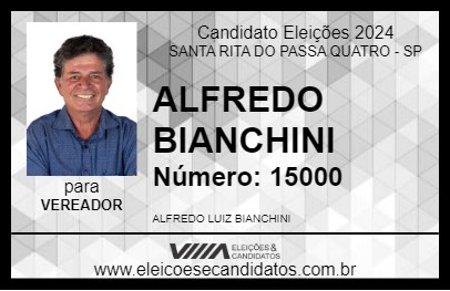 Candidato ALFREDO BIANCHINI 2024 - SANTA RITA DO PASSA QUATRO - Eleições