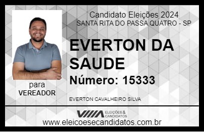 Candidato EVERTON DA SAUDE 2024 - SANTA RITA DO PASSA QUATRO - Eleições