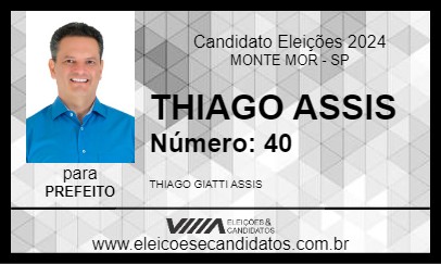 Candidato THIAGO ASSIS 2024 - MONTE MOR - Eleições