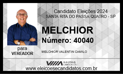 Candidato MELCHIOR 2024 - SANTA RITA DO PASSA QUATRO - Eleições