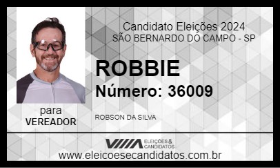 Candidato ROBBIE 2024 - SÃO BERNARDO DO CAMPO - Eleições