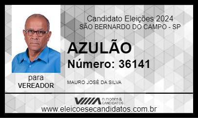 Candidato AZULÃO 2024 - SÃO BERNARDO DO CAMPO - Eleições