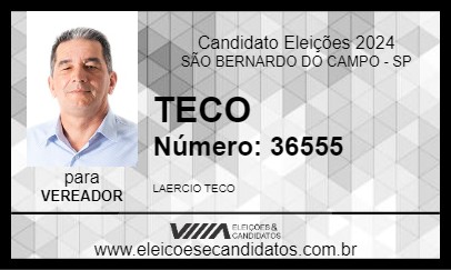 Candidato TECO 2024 - SÃO BERNARDO DO CAMPO - Eleições