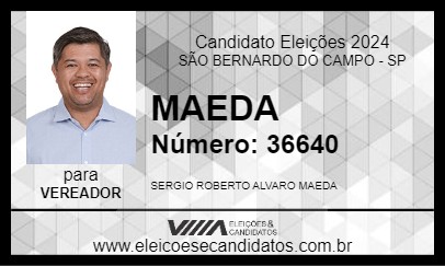 Candidato MAEDA 2024 - SÃO BERNARDO DO CAMPO - Eleições