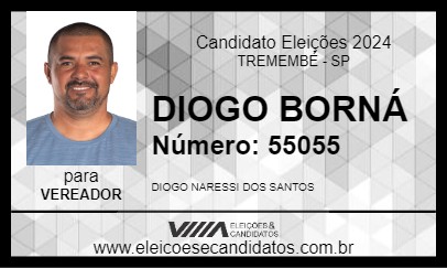 Candidato DIOGO BORNÁ 2024 - TREMEMBÉ - Eleições