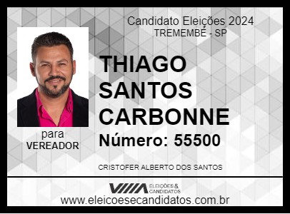 Candidato THIAGO SANTOS 2024 - TREMEMBÉ - Eleições