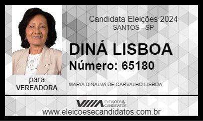 Candidato DINÁ LISBOA 2024 - SANTOS - Eleições