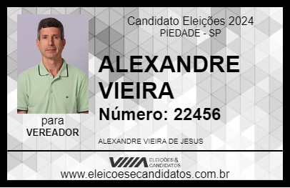 Candidato ALEXANDRE VIEIRA 2024 - PIEDADE - Eleições