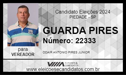 Candidato GUARDA PIRES 2024 - PIEDADE - Eleições