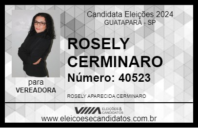 Candidato ROSELY CERMINARO 2024 - GUATAPARÁ - Eleições