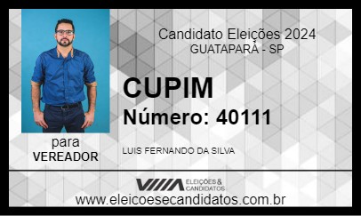 Candidato CUPIM 2024 - GUATAPARÁ - Eleições