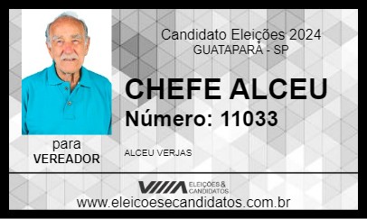 Candidato CHEFE ALCEU 2024 - GUATAPARÁ - Eleições