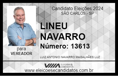 Candidato LINEU NAVARRO 2024 - SÃO CARLOS - Eleições