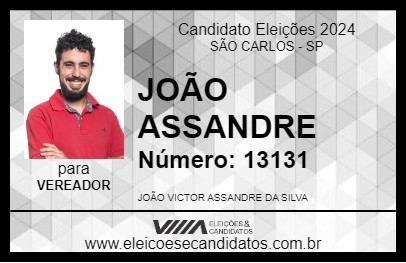 Candidato JOÃO ASSANDRE 2024 - SÃO CARLOS - Eleições