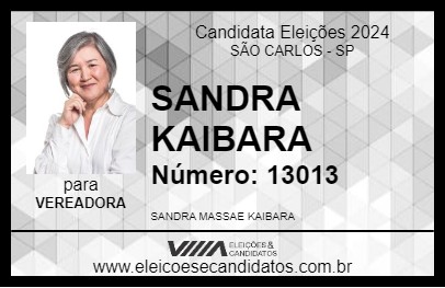 Candidato SANDRA KAIBARA 2024 - SÃO CARLOS - Eleições