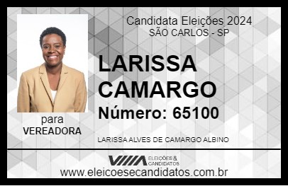 Candidato LARISSA CAMARGO 2024 - SÃO CARLOS - Eleições