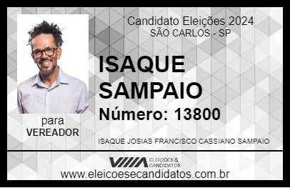 Candidato ISAQUE SAMPAIO 2024 - SÃO CARLOS - Eleições