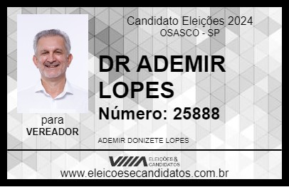 Candidato DR ADEMIR LOPES 2024 - OSASCO - Eleições