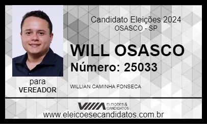 Candidato WILL OSASCO 2024 - OSASCO - Eleições