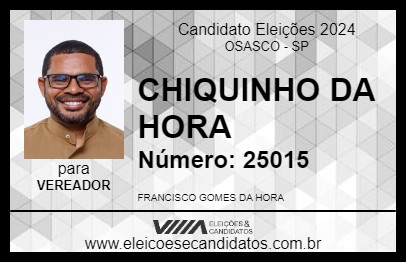 Candidato CHIQUINHO DA HORA 2024 - OSASCO - Eleições