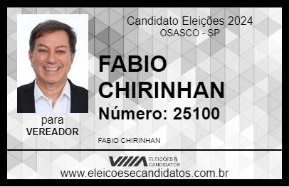 Candidato FABIO CHIRINHAN 2024 - OSASCO - Eleições