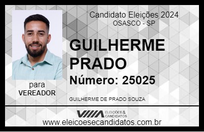 Candidato GUILHERME PRADO 2024 - OSASCO - Eleições