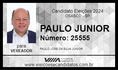 Candidato PAULO JUNIOR 2024 - OSASCO - Eleições